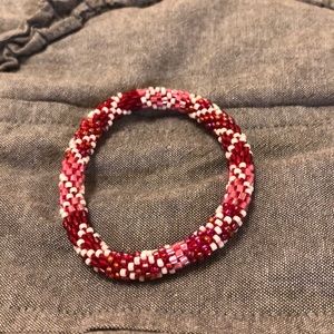 Pink beaded bracelet